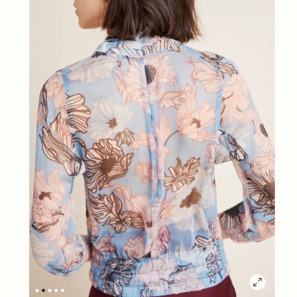 anthropologie BYRON LARS Beauty Mark Pastel Blouse Sz 6 new with tags Chic - Picture 5 of 12